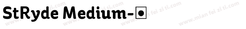 StRyde Medium字体转换